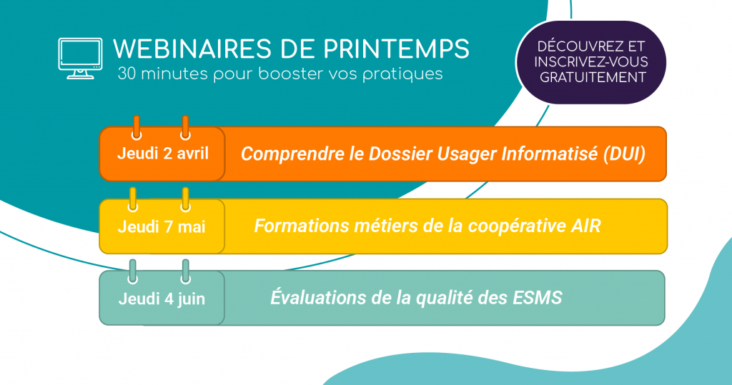 Découvrez nos webinaires de printemps : 30 minutes pour booster vos pratiques ! 
