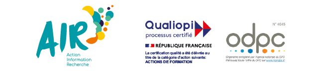 Logos SCIC AIR, Qualiopi et ODPC